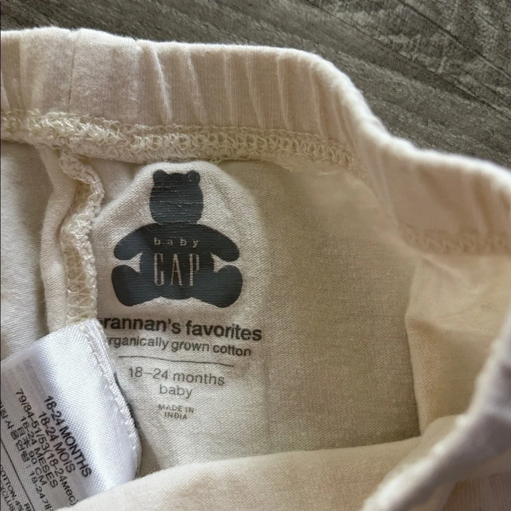 Baby GAP girls cream white leggings 18-24M